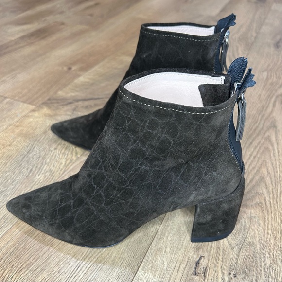 AGL dark brown suede ankle moc croc boot Size 38.5 / US 8.5 - Picture 12 of 16